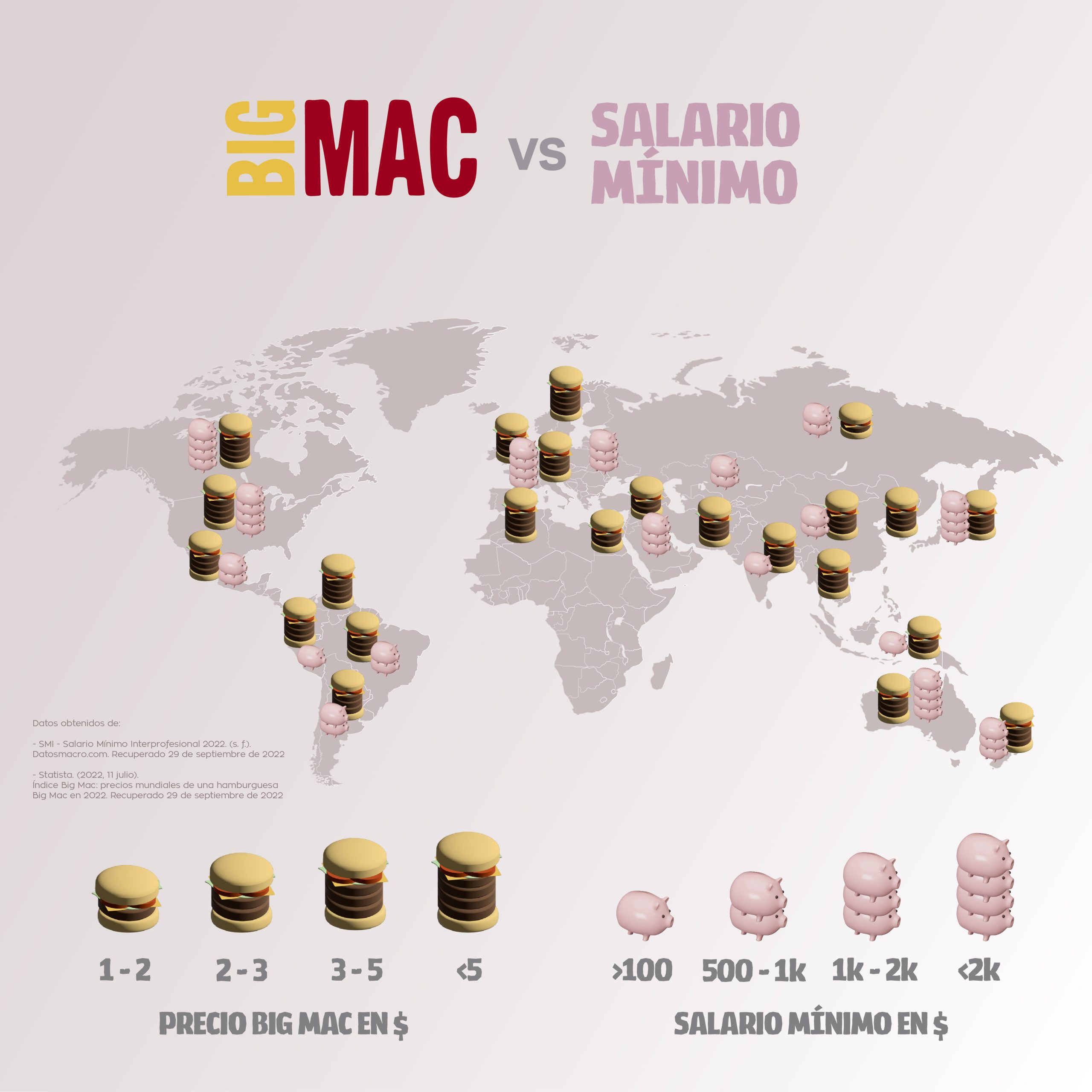 Infografía Mapa Salario Mínimo Big Mac